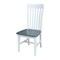 International Concepts Round 42 in. Dual Drop Leaf Dining Table with 4 Slat Back Chairs - 5 Piece Dining Set, 42 in W K05-42DP-C465-4 - alternate 5